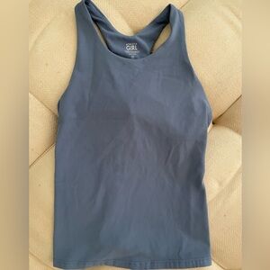 Athleta Girl Textured Blue Tank